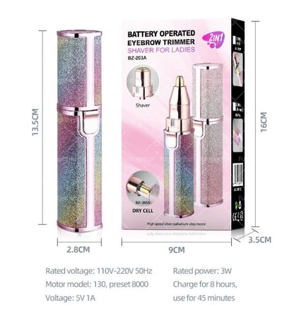 Blawless 2 in 1 Eyebrow & Facial Hair Remover – USB Rechargeable