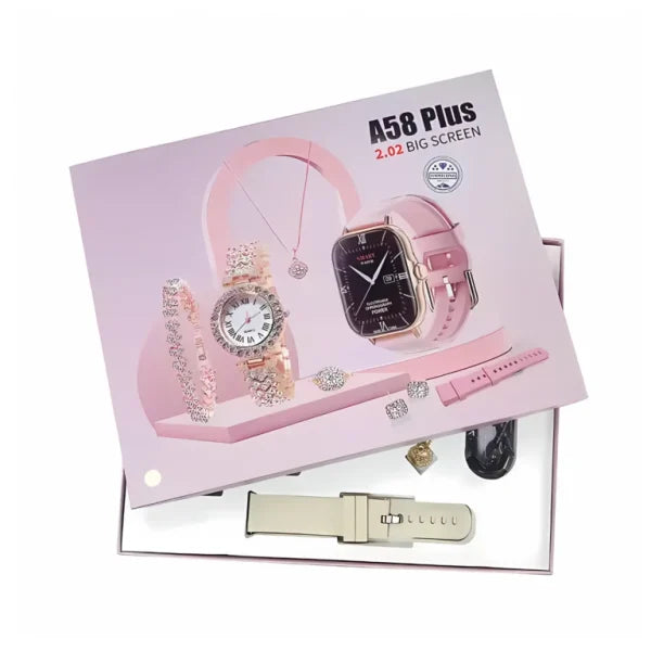 A58 Plus 6 In 1 – Smartwatch For Women | Best Quality Smart Watch For Girls | Perfect For Gift
