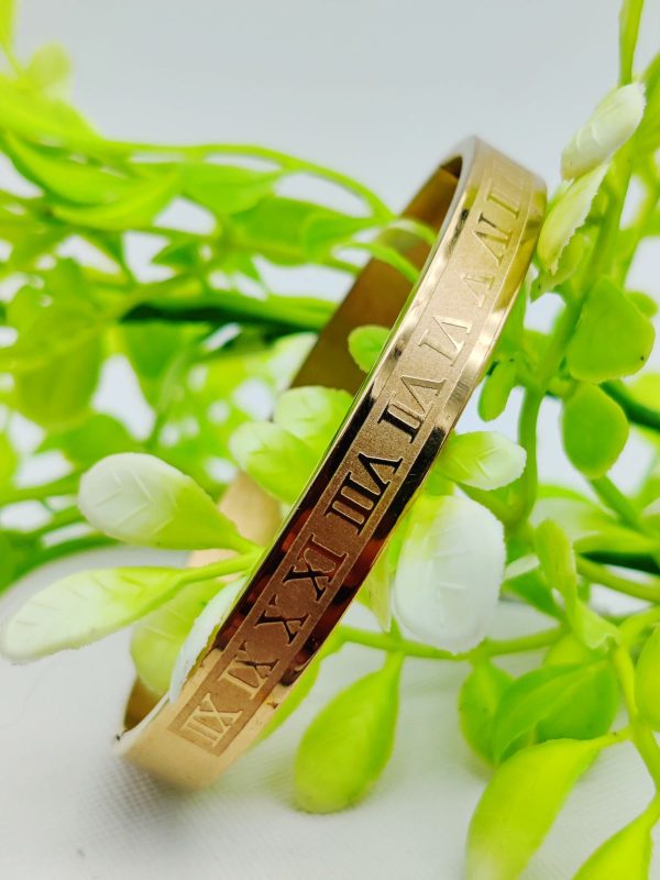 Adjustable Cartier Style Roman Numeral Gold Bracelet | Premium Artificial Bracelet for Girls & Women | Elegant Everyday & Party Wear Bracelet ✨