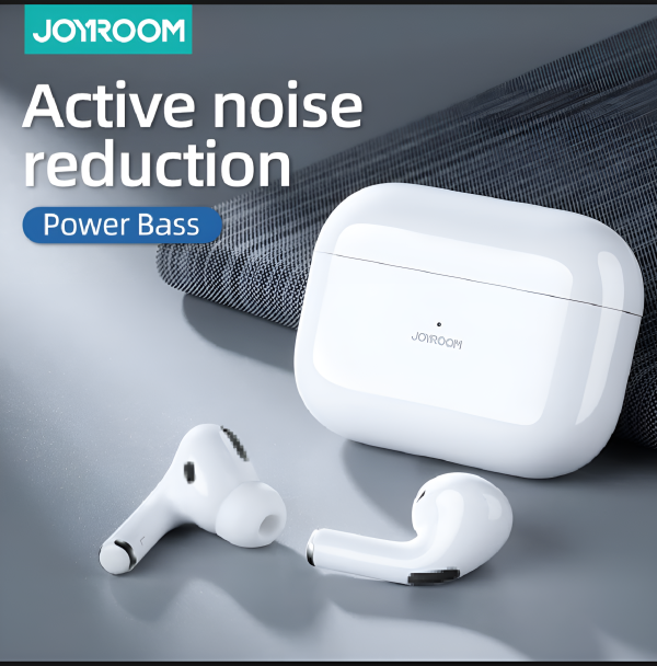 Joyroom Pro 2 Wireless Earbuds with ANC & Silicone Case | Bluetooth AirPods for iOS & Android