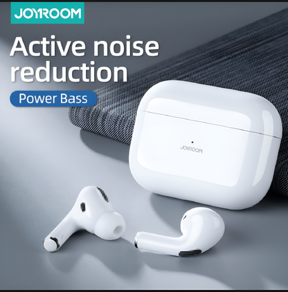 Joyroom Pro 2 Wireless Earbuds with ANC & Silicone Case | Bluetooth AirPods for iOS & Android