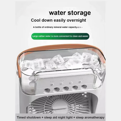 Portable Air Conditioner Fan Usb Electric Fan, Fine Mist Water, And Humidifier Function – Random Color