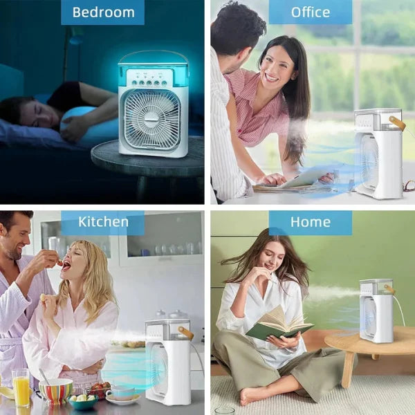 Portable Air Conditioner Fan Usb Electric Fan, Fine Mist Water, And Humidifier Function – Random Color
