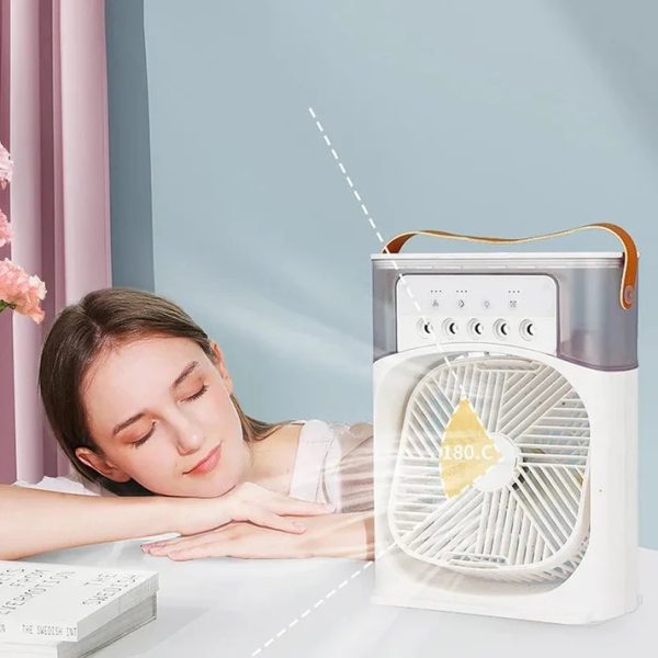 Portable Air Conditioner Fan Usb Electric Fan, Fine Mist Water, And Humidifier Function – Random Color