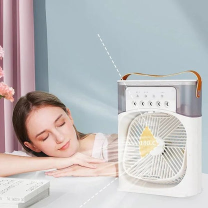Portable Air Conditioner Fan Usb Electric Fan, Fine Mist Water, And Humidifier Function – Random Color