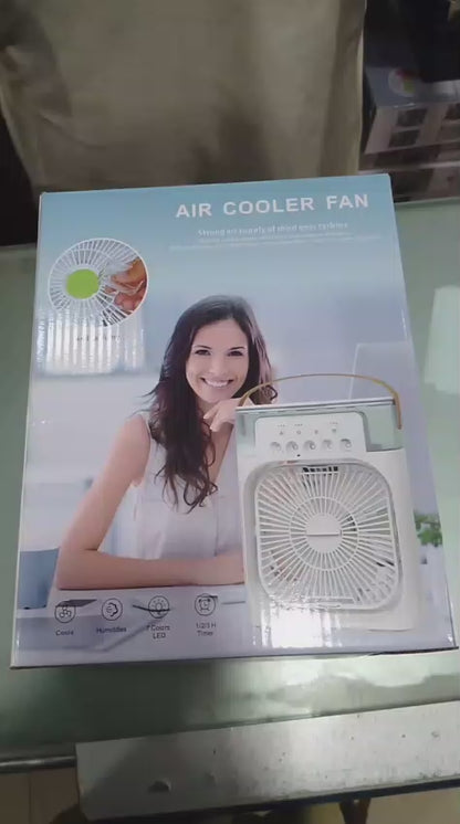 Portable Air Conditioner Fan Usb Electric Fan, Fine Mist Water, And Humidifier Function – Random Color
