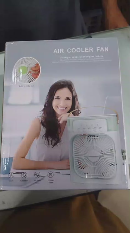 Portable Air Conditioner Fan Usb Electric Fan, Fine Mist Water, And Humidifier Function – Random Color