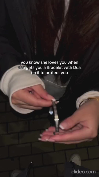 Ayat-ul-Kursi Bangle | Elegant Islamic Bracelet for Men & Women in Black, Gold & Silver Finish