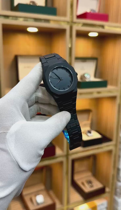 Full Black Aura Quartz Watch – Lightweight Design, , Premium Quality & Finish – Best Quality Analog Watch For Boys – Watch For Men | Full Black Color Watch – Without Box