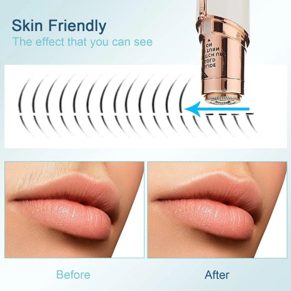 Rechargeable Facial Hair Remover for Women – Painless Trimmer for Face