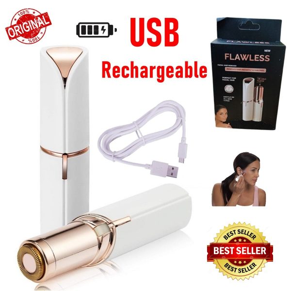 Rechargeable Facial Hair Remover for Women – Painless Trimmer for Face